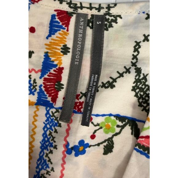 Anthropologie Maxi Dress Somerset 100% Cotton Floral Print size Small - Picture 3 of 10